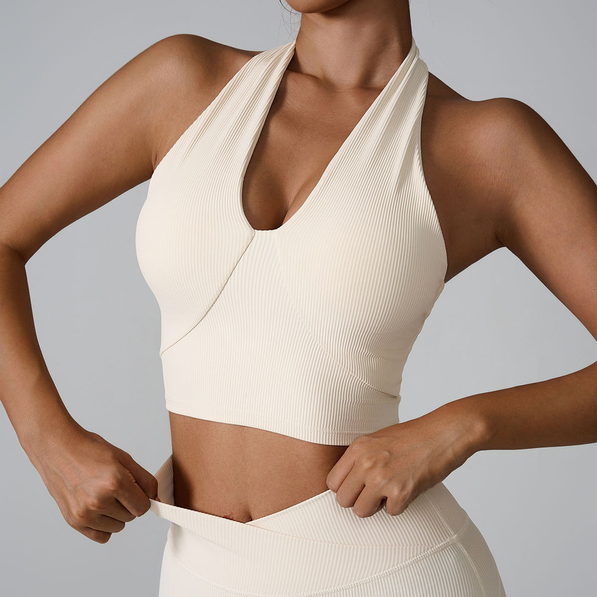 Shockproof Sports Halter Bra - Image 6