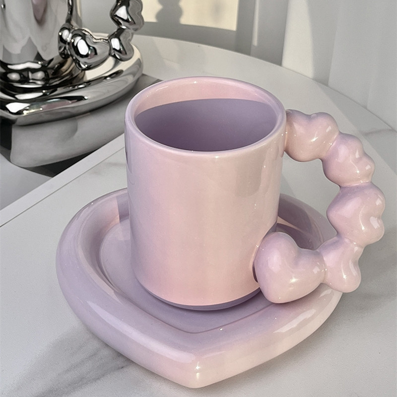 Ceramic Mug Coffee Cup And Saucer Set
