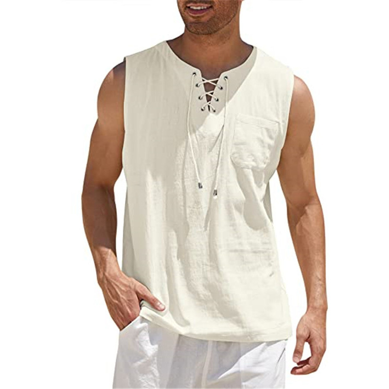 Tank Vest Tie Short Sleeve T-Shirt - Image 10