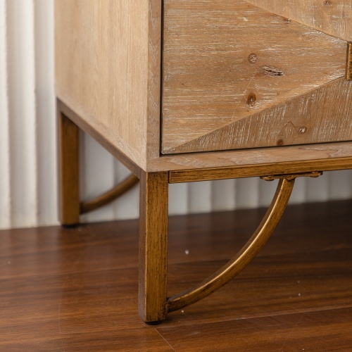 Light Wood 9 Drawers Modern Dressers For Living Room - Image 2