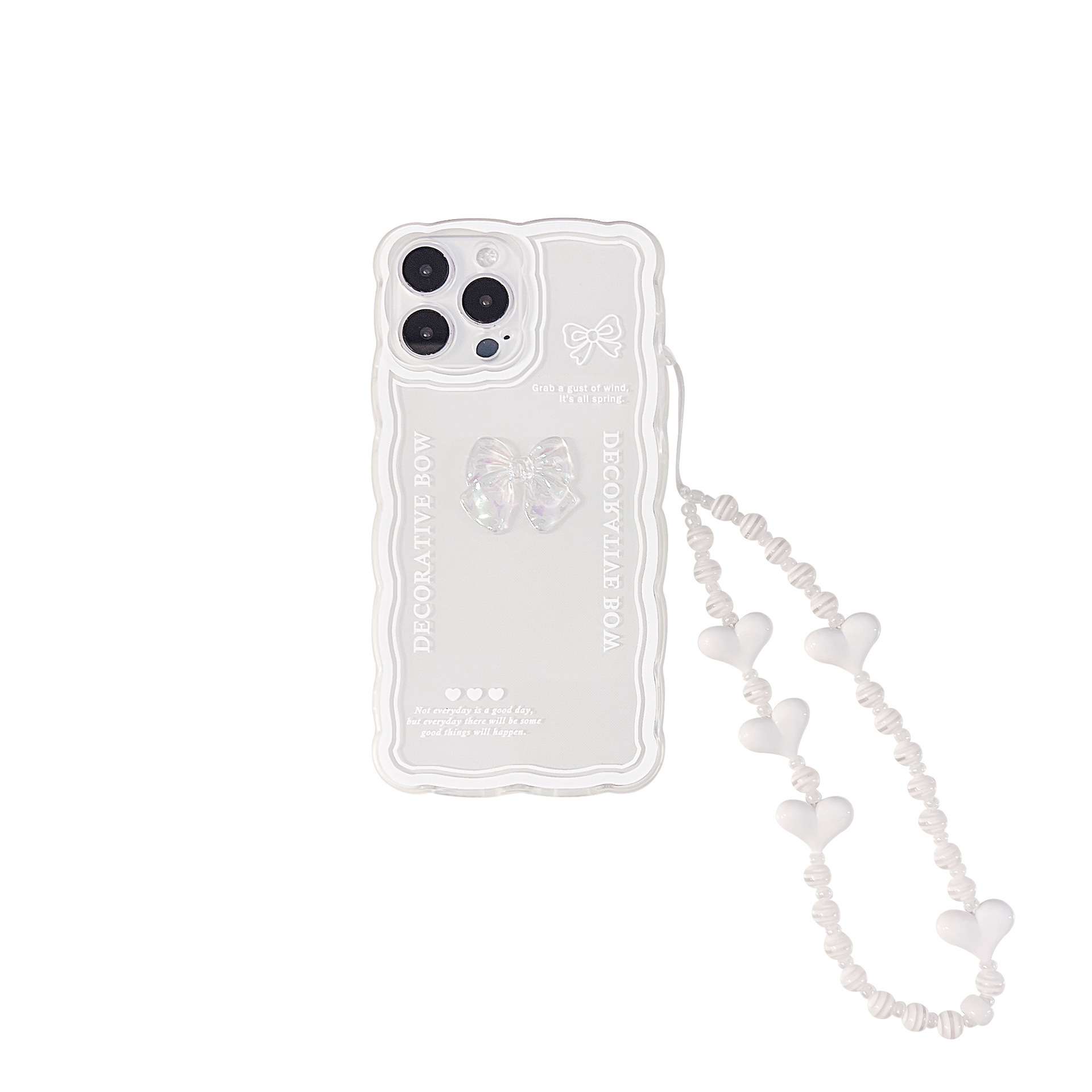 Ice Transparent Bow Mobile Phone Case - Image 5