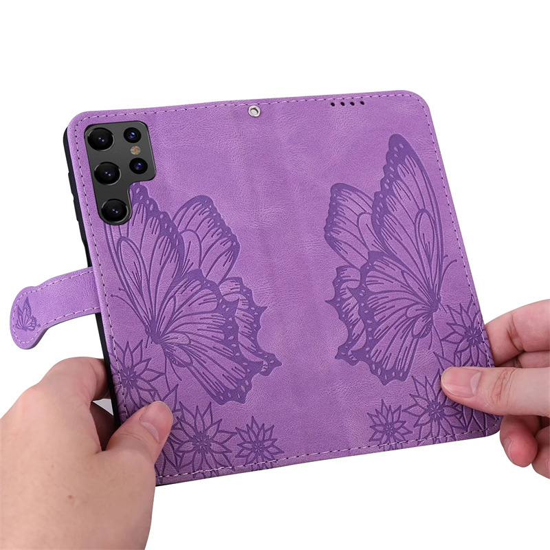Retro Big Bowknot Embossed Leather Phone Case - Image 2
