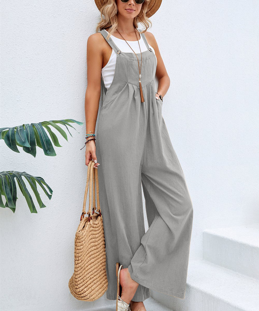 Women Long Casual Loose Jumpsuits With Pockets - Image 4
