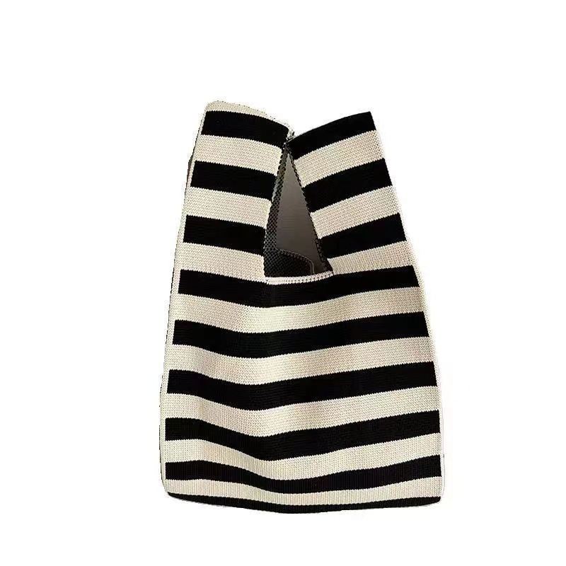 Wool Knitted Bucket Tote Bag - Image 5