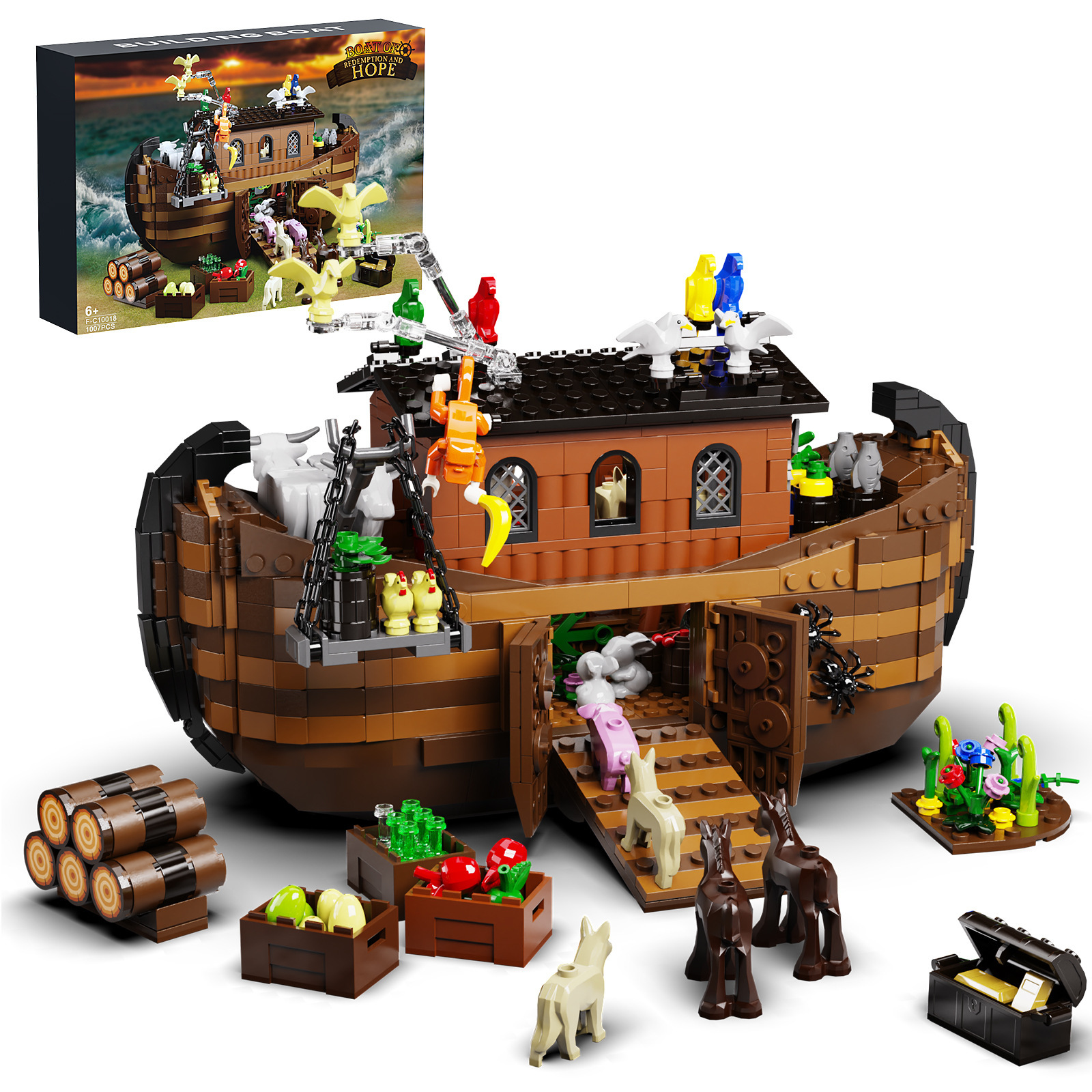 Assembling Construction Ship Building Block Set