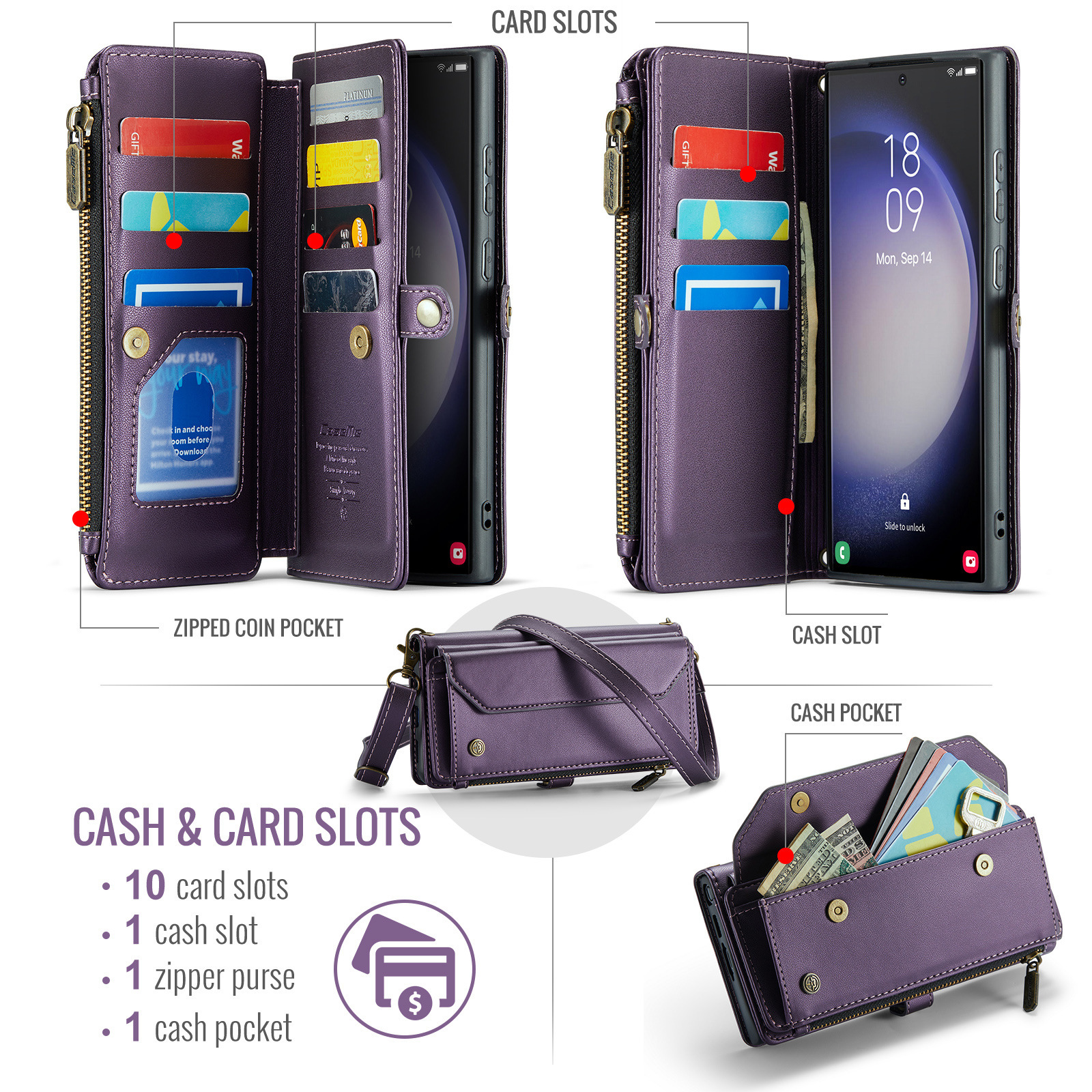 Leather Crossbody Bag Mobile Phone Case - Image 6