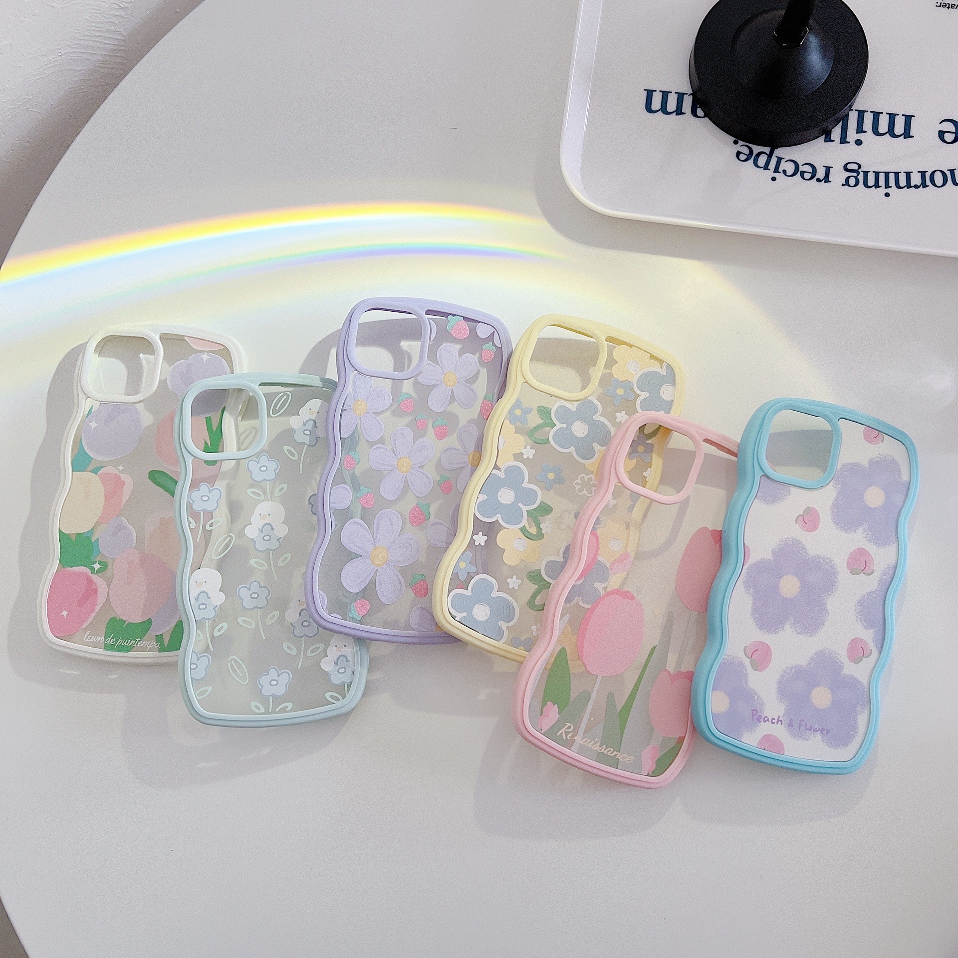Ins Wave Edge Mobile Phone Protective Case