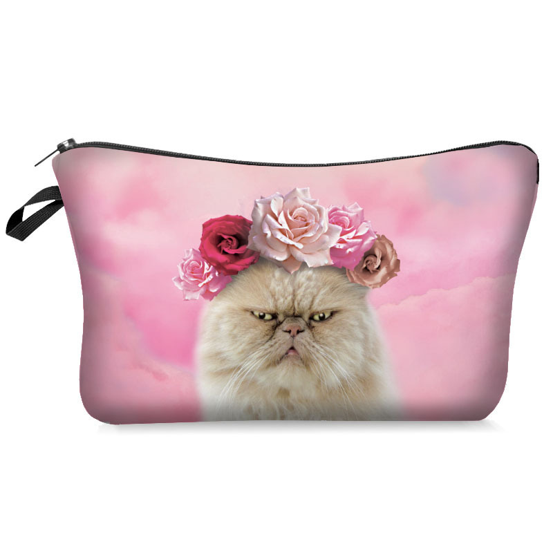Digital Printed Tape Cat Cosmetic Bag - Image 8