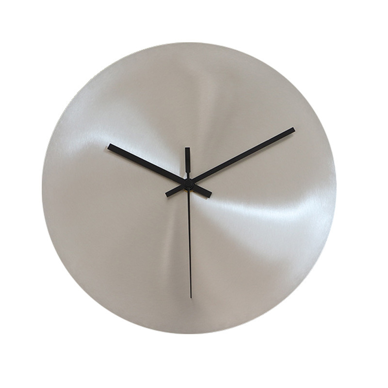 Industrial Style Silver Living Room Wall Clock - Image 2