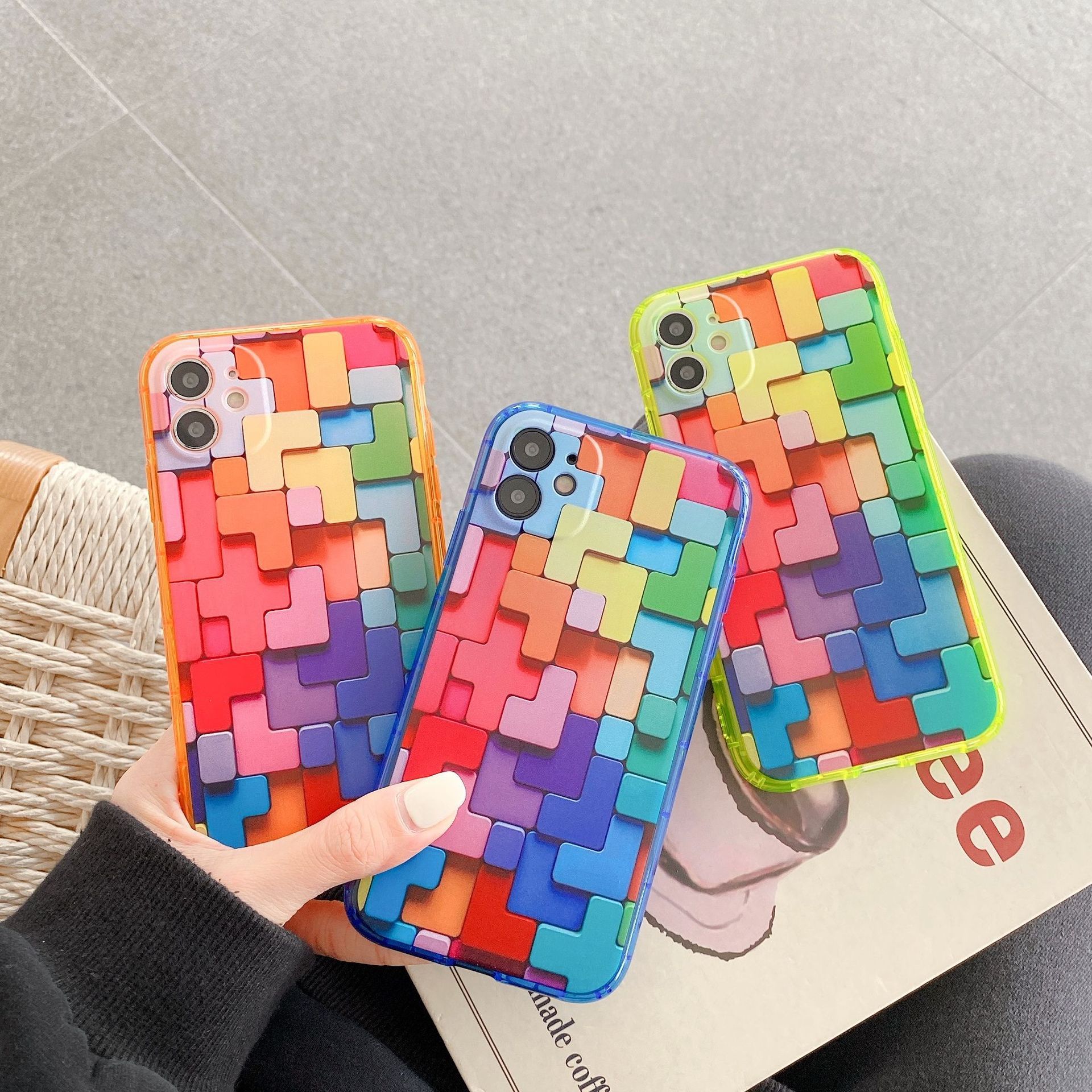 Creative Rhombus Fluorescent Phone Case