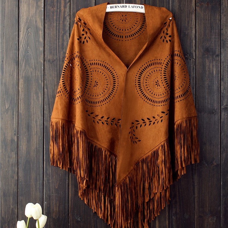 High Wrap Foulard Cloak Knit Shawl