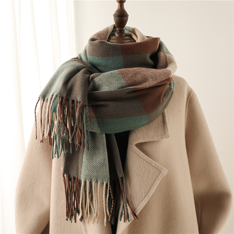 Men's Thickened Warm Plaid Scarves - Image 3
