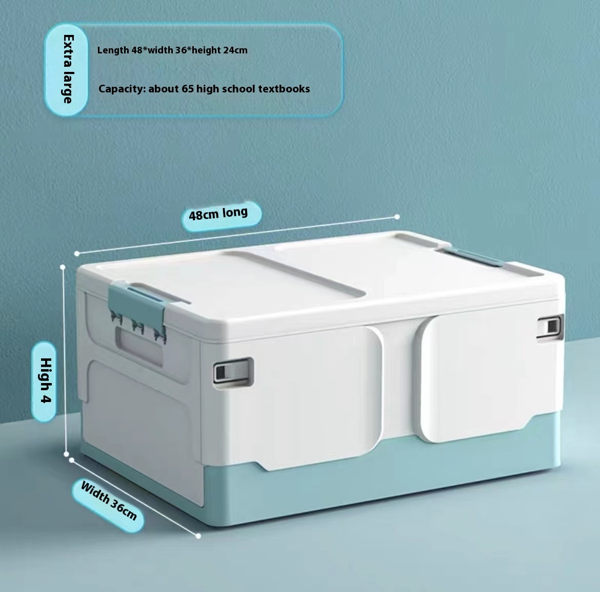 Household Plastic Folding Storage Box - Image 8