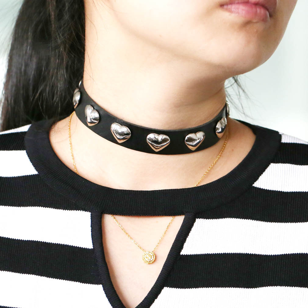 Punk Gothic Love Heart-shaped Rivets Buckle Belt - Image 5