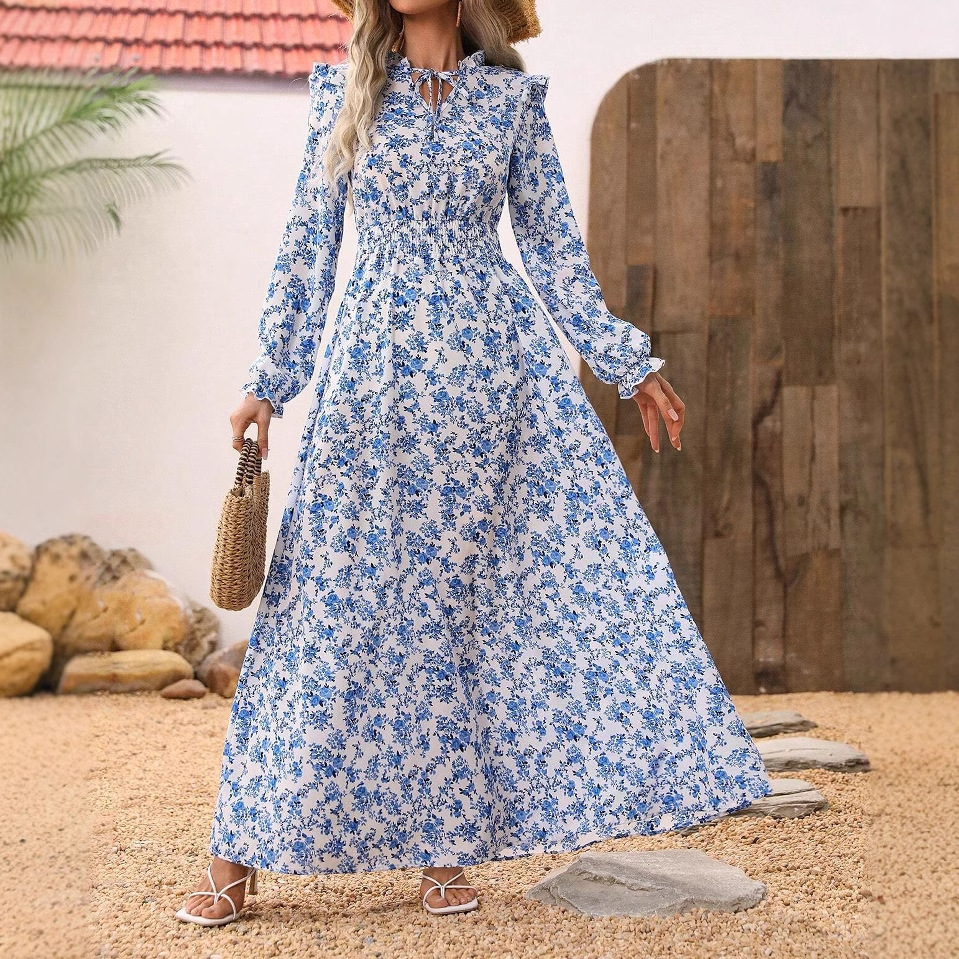 Long Sleeve Floral Chamomile Dress