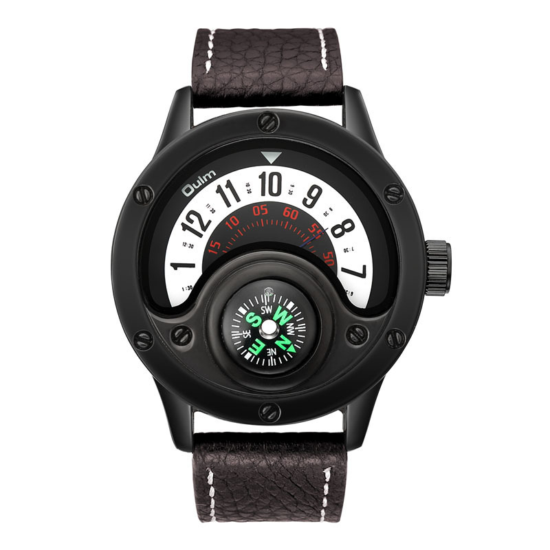 Leather Compass Big Size Watch - Image 3