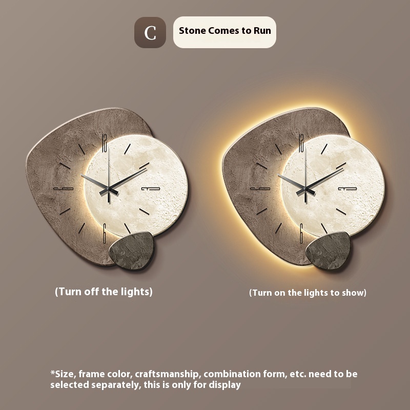 Modern Stone Brings Wall Clock - Image 5
