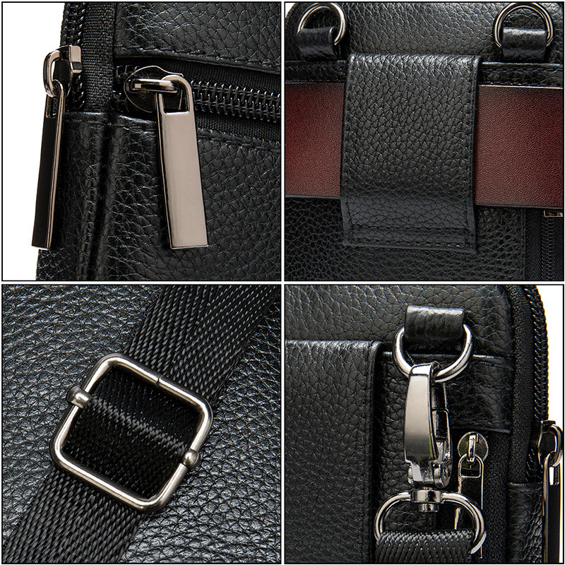 First Layer Cowhide Fanny Pack - Image 2