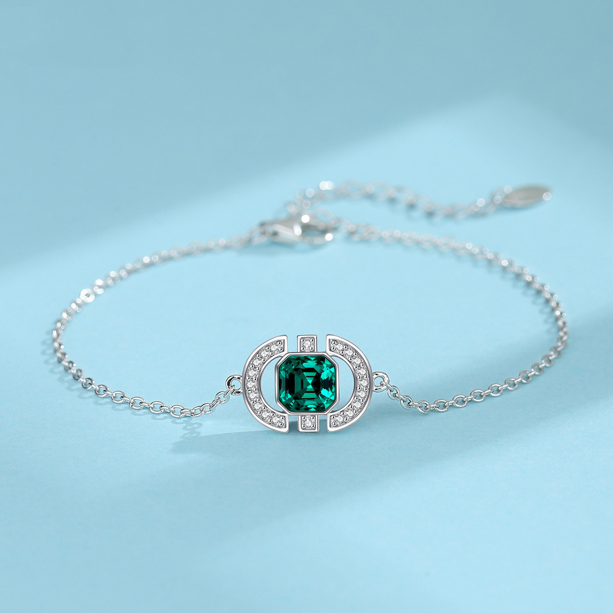 Necklace S925 Sterling Silver Square Jewelry Set - Image 4