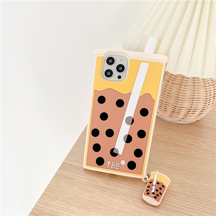 Pearl Milk Tea Pendant Mobile Phone Case - Image 3