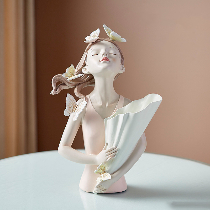Home Decor Girl Figurine Resin Sculpture - Image 10