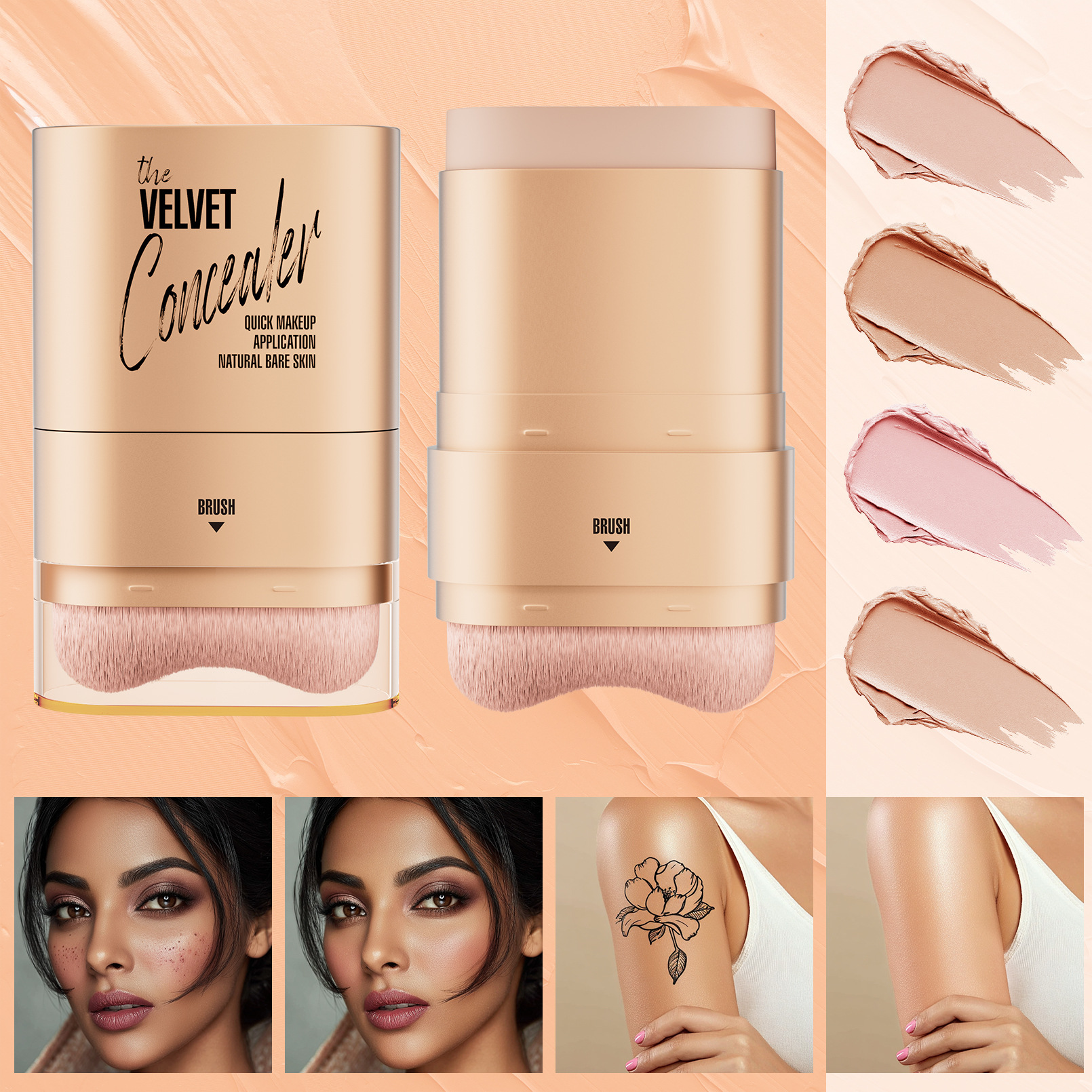 Double-headed Concealer With Brush
