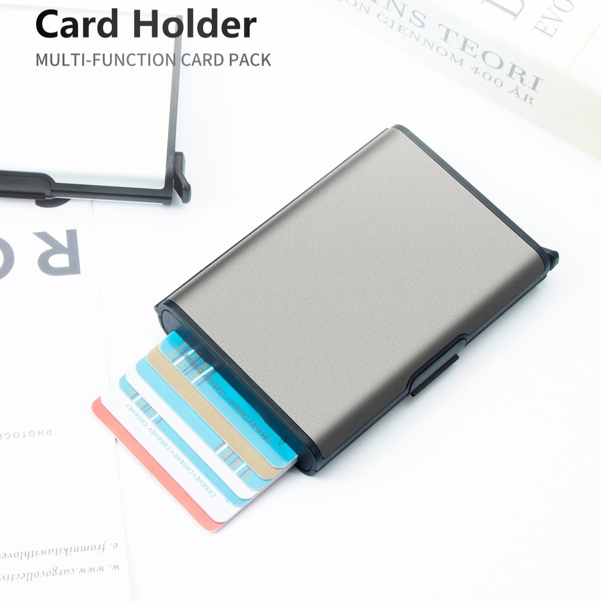 Automatic RFID Aluminum Alloy Coin Paper Wallet