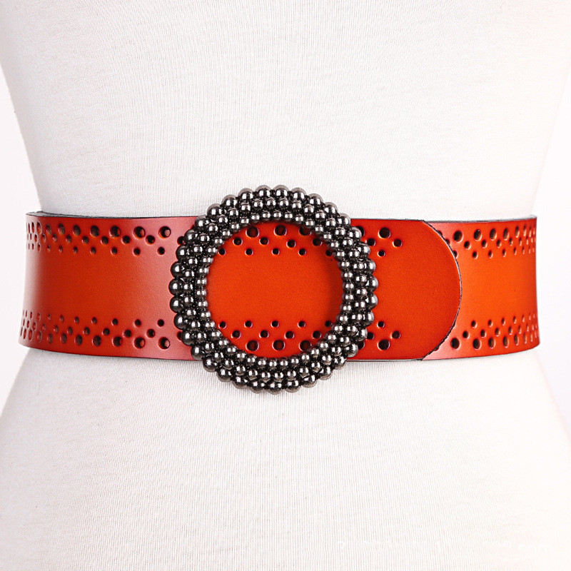 Real Leather Green Women Belt For Dresses - Image 6