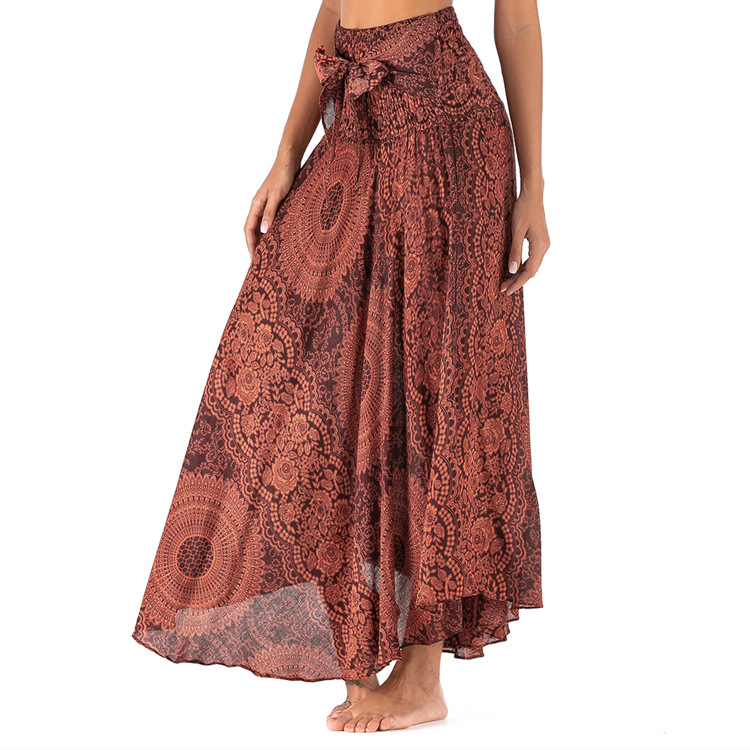 Ladies Fashion Two-Piece Swing Boho Skirt - Image 7