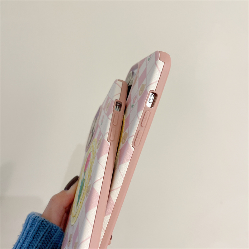 Embroidered Bear Tulip Phone Case - Image 4