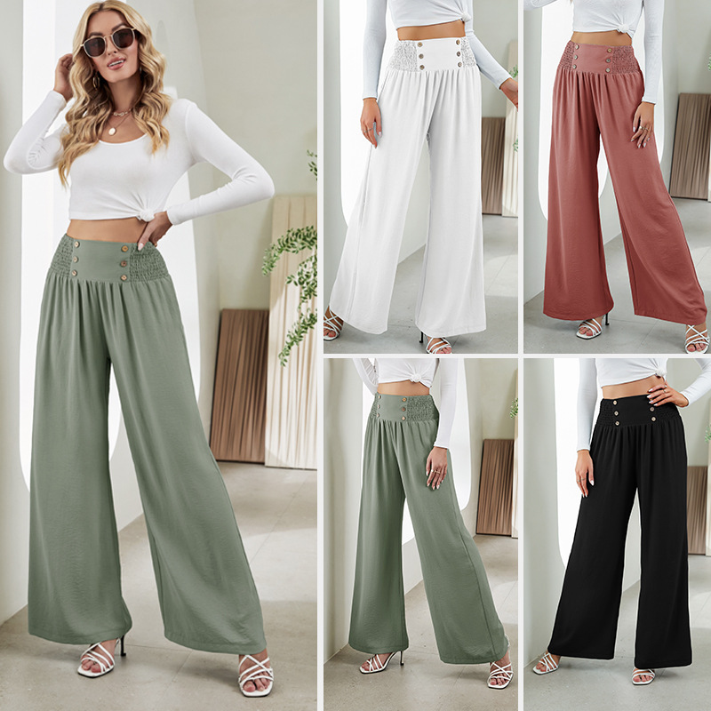 Fashion Straight Wide Leg Trousers