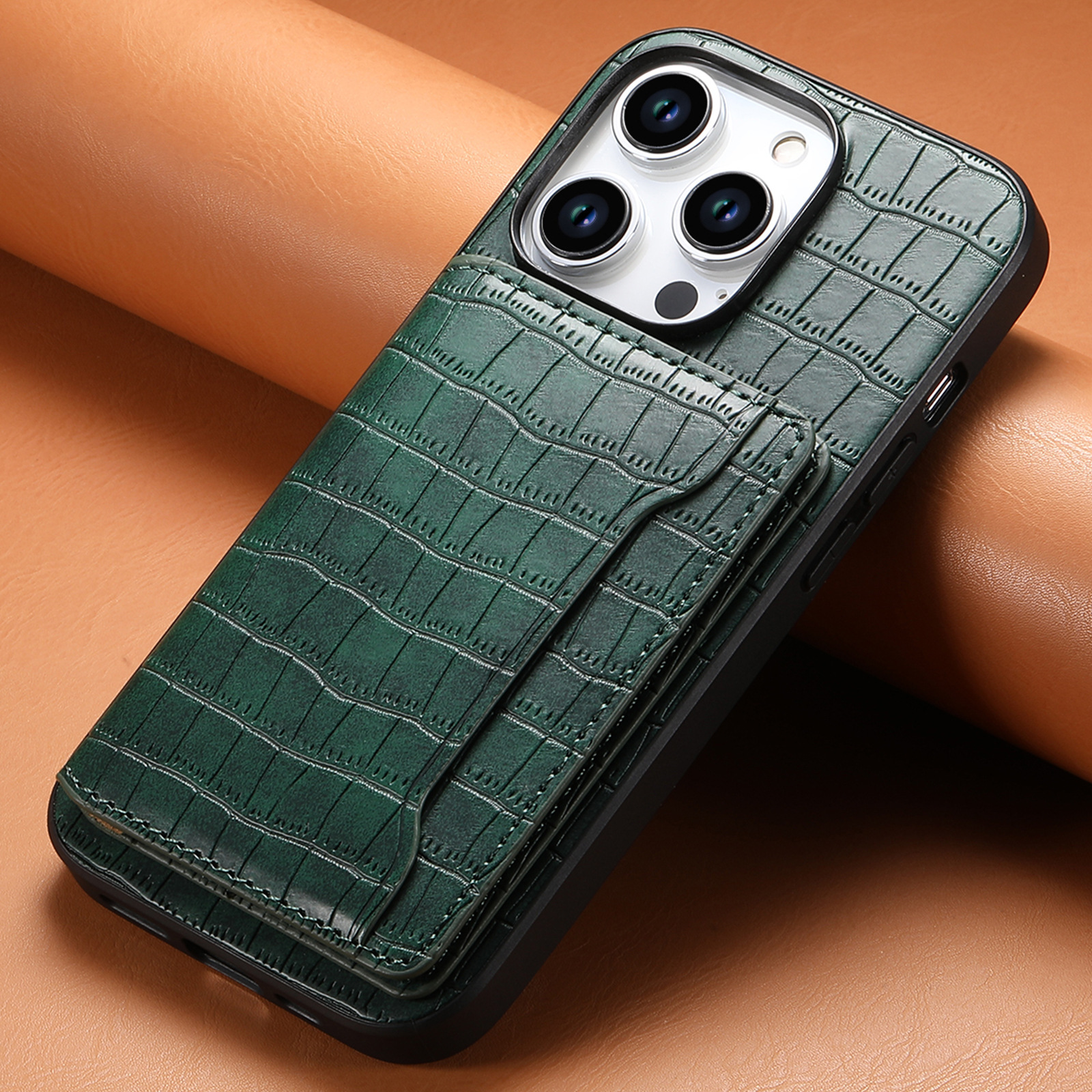 Leather Card Pattern Phone Case - Image 5