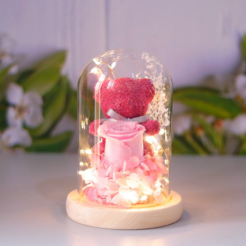 Eternal Preserved Rose Flower With Lights - Image 8