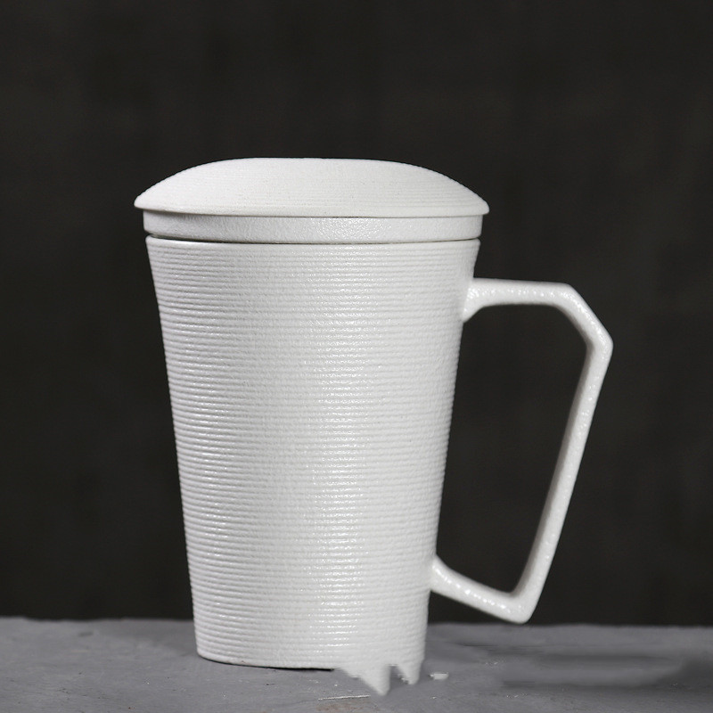 Creative Ceramic Travel Mug With Cover - Image 3