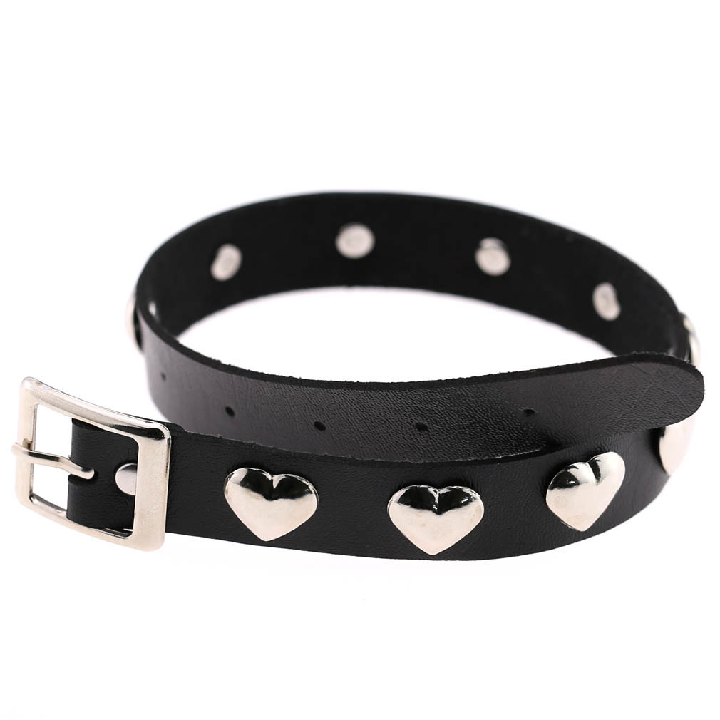 Punk Gothic Love Heart-shaped Rivets Buckle Belt - Image 10