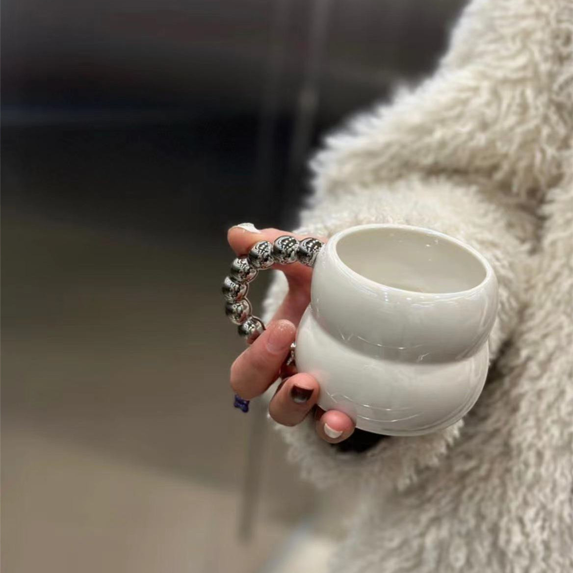 Fashion Leisure Ceramic Plating Fat Mug