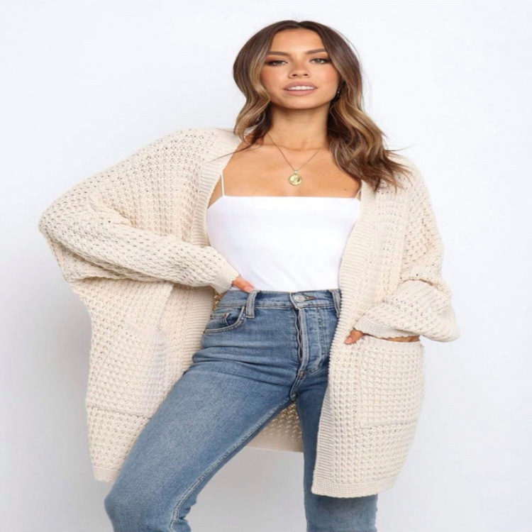 New Style Knitwear Solid Color Long - Image 5