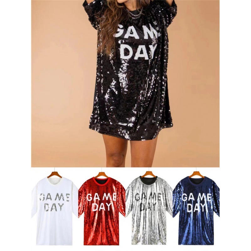Sequined Short-Sleeved Top - Image 7