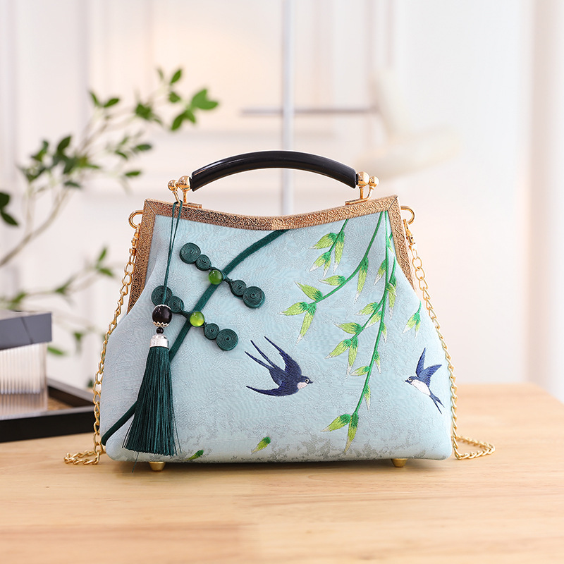 Lucky Bamboo Embroidery Handbags - Image 5