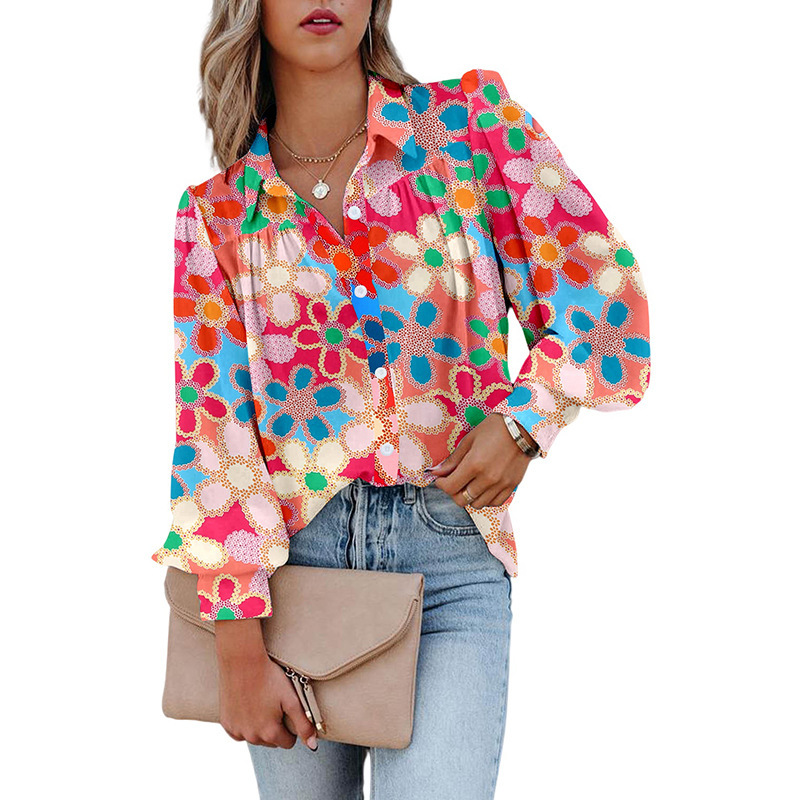 Multi-Color Puff Sleeve Shirt - Image 9