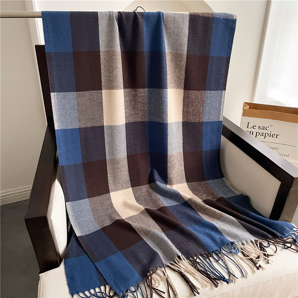 Men's Thickened Warm Plaid Scarves - Image 2