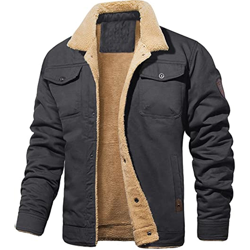 Lapel Military Multi-pocket Jacket Coat - Image 2