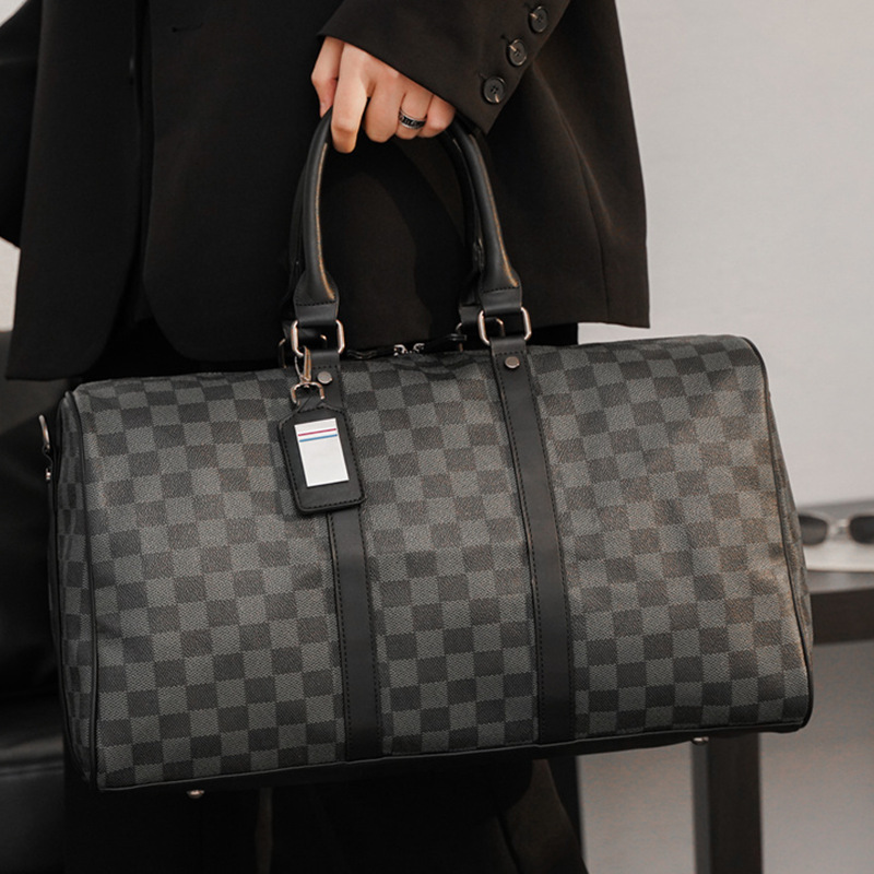 Short Distance Plaid Travel Handbag - Image 8