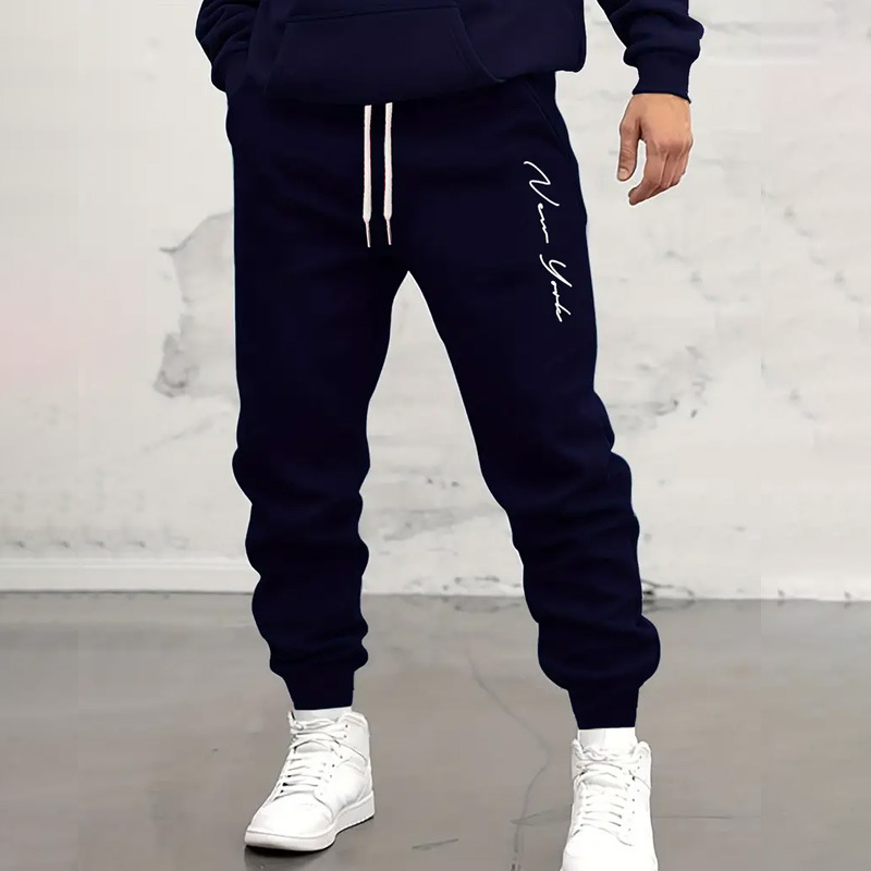 Letter Printed Tapered Trousers - Image 6