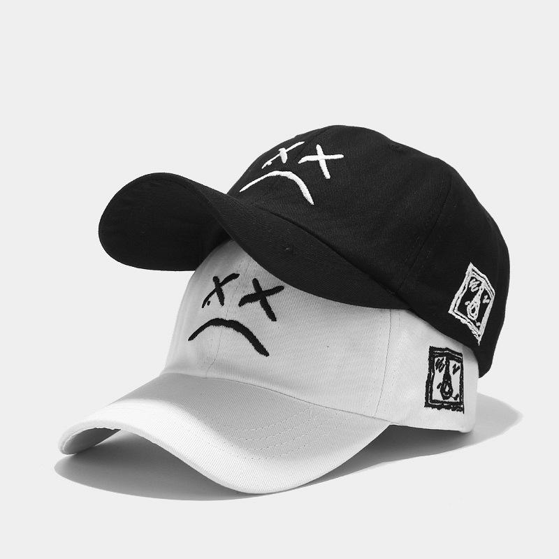 Crying Face Embroidery Baseball Cap