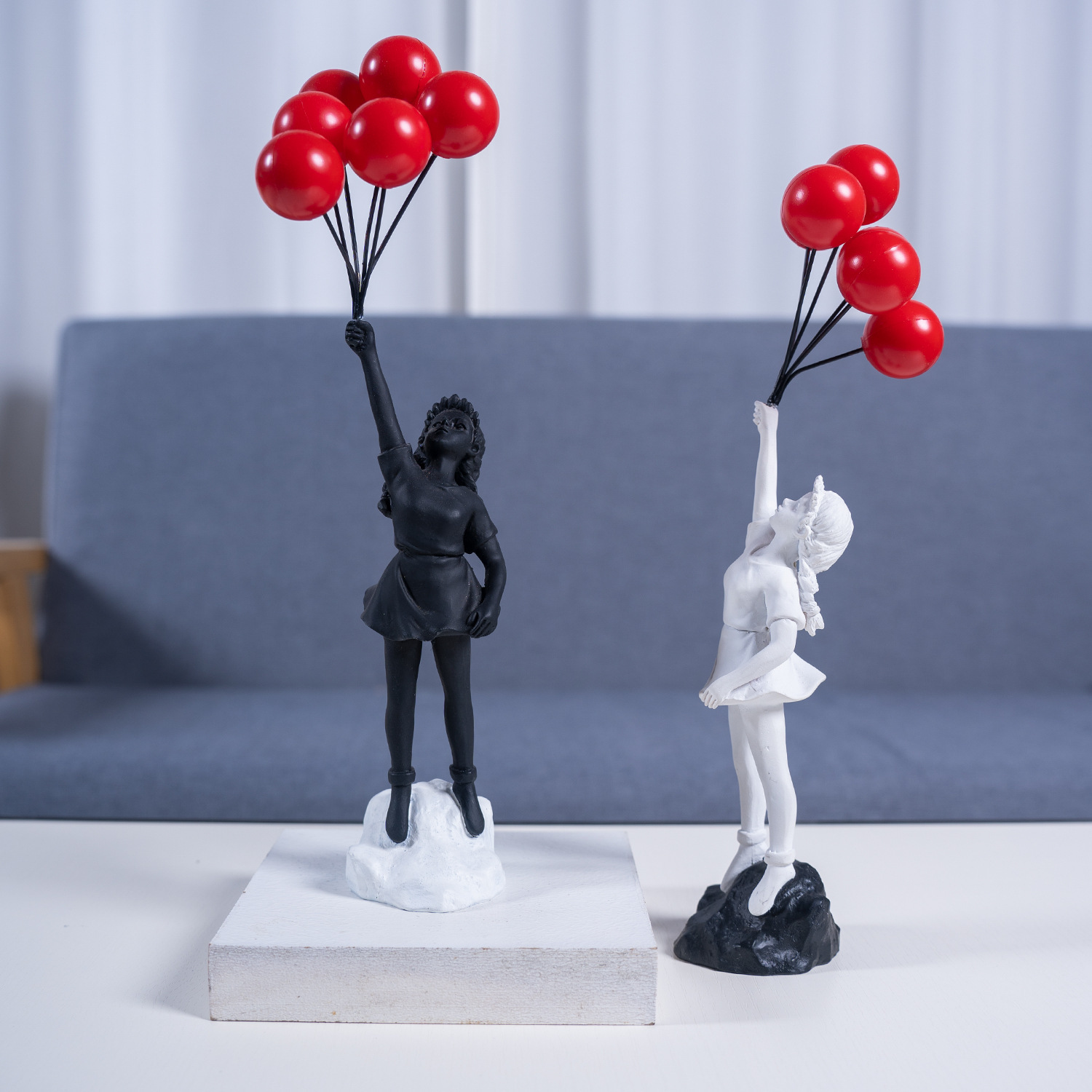 Little Girl With Balloon Art Sculpture - Image 5