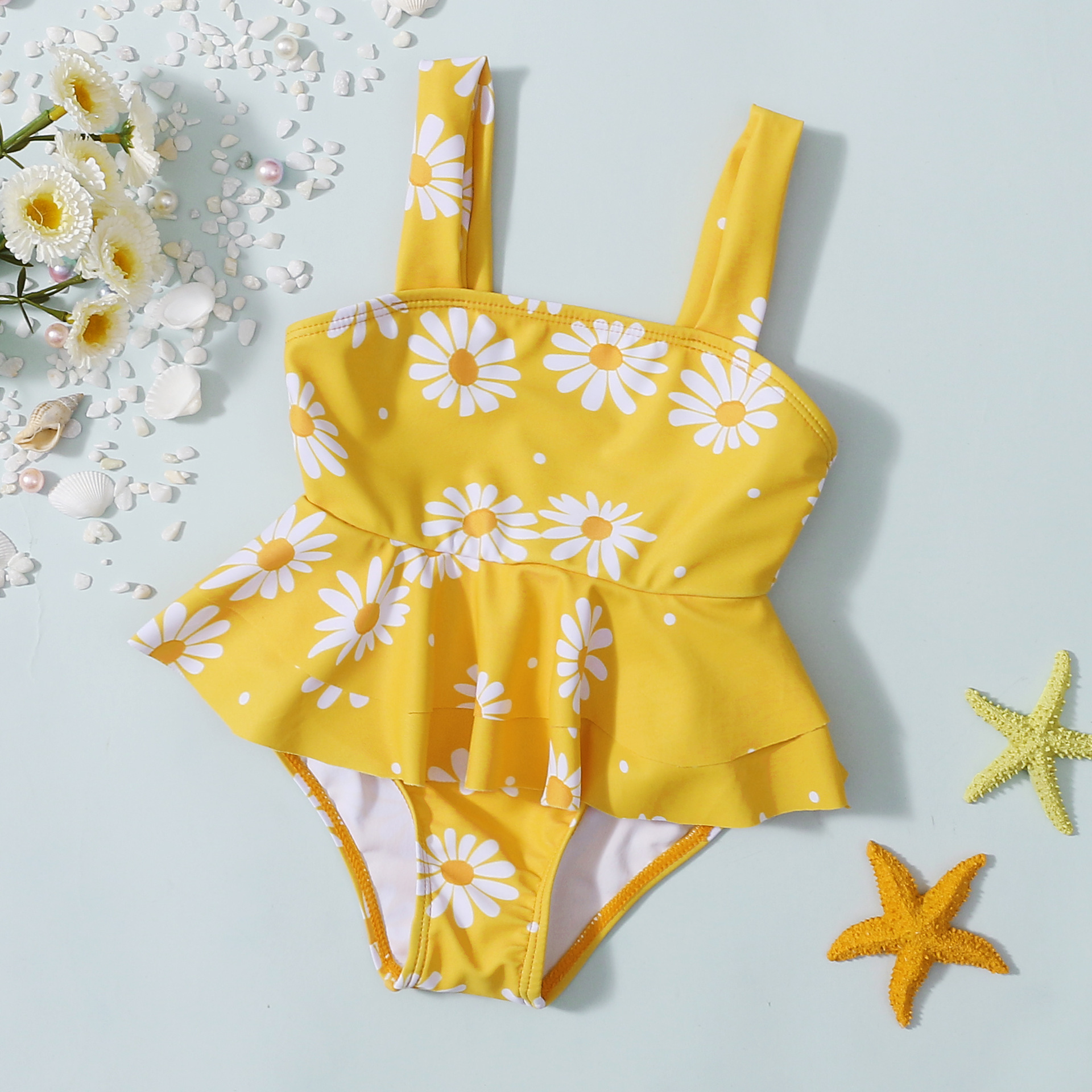 Flower Print Cute Bikini Swimsuit