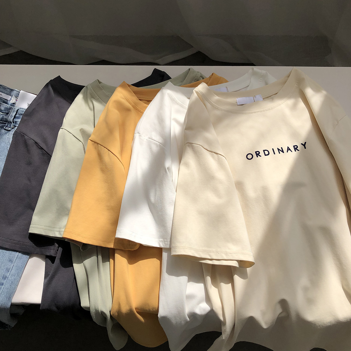 Ins Loose Casual Simple Letter Short-Sleeved Top - Image 2