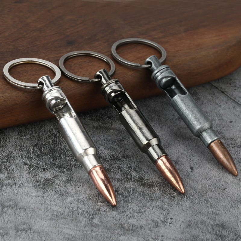 Creative Bullet Bottle Opener Metal Keychains