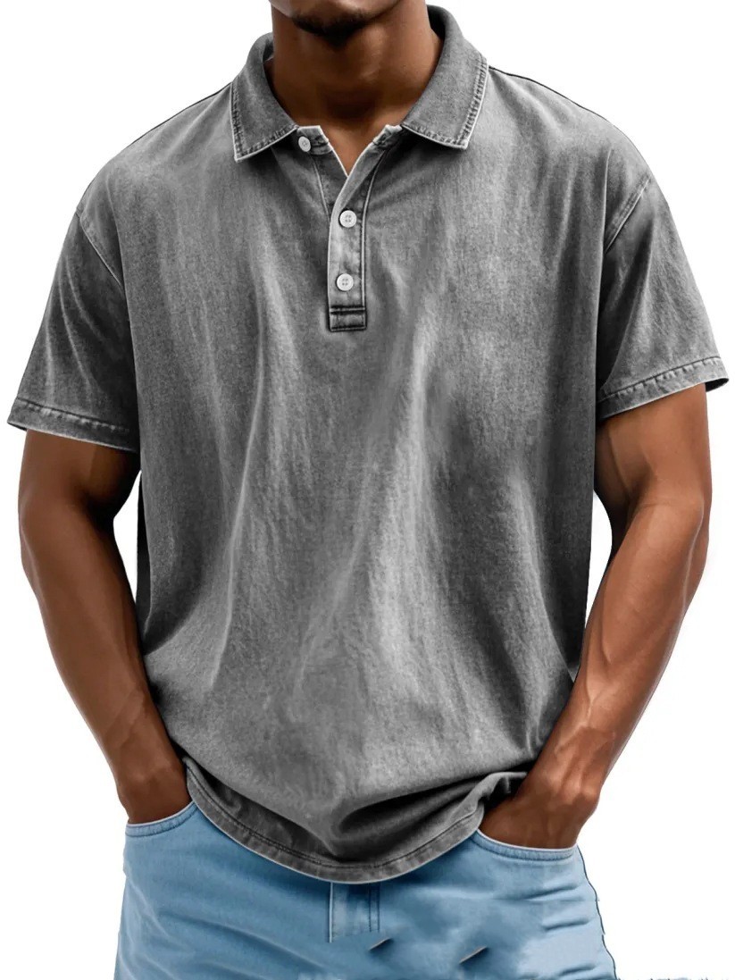 Distressed Lapel Short Sleeve - Image 4